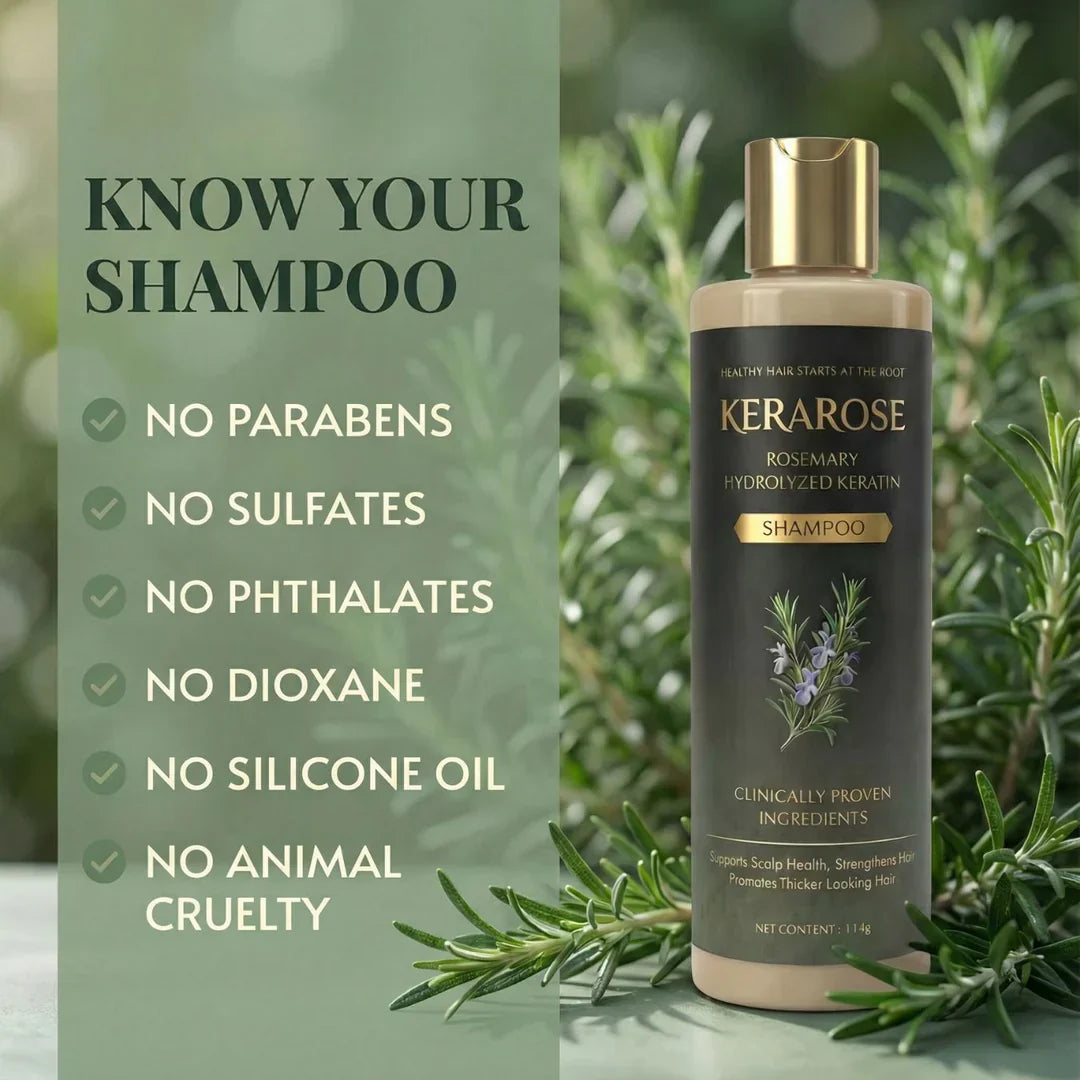 Kerarose Rosemary Shampoo For Hair Growth (Buy 1 Get 1 Free 🔥🔥)